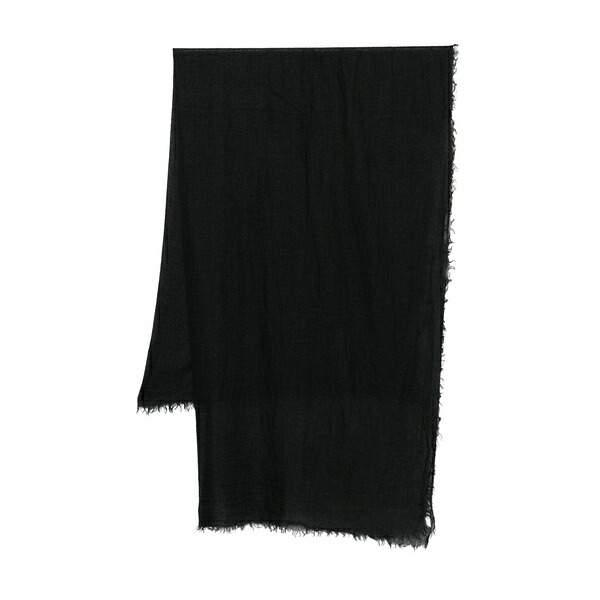 リックオウエンス レディース えり巻き・袈裟・えり巻き 付属物 Frayed-edge scarf Black