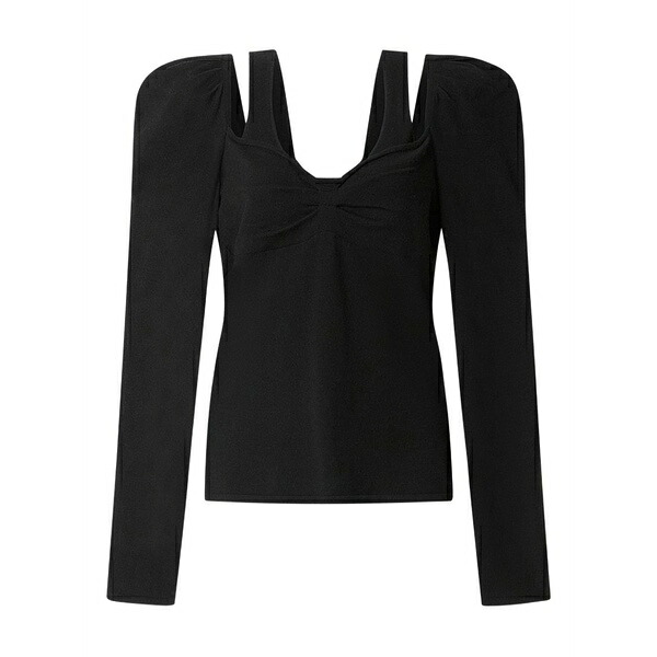 イザ呼びりん マラン レディース 編み物\u0026スウェーター アウター X sielle puff sleeve pullover Black