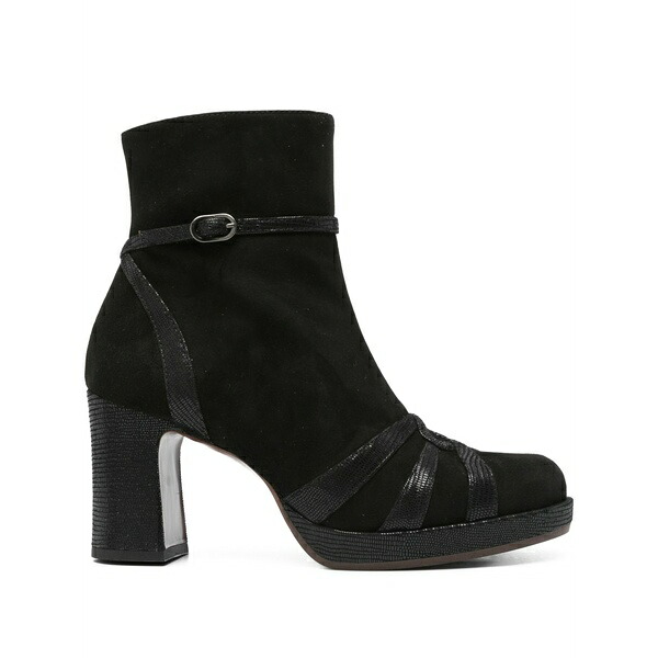 チエミハラ レディース ブーツ シューズ 80mm buckle-strap suede boots Black｜asty