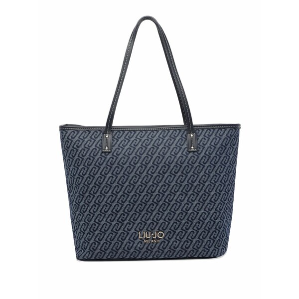 リュージョー レディース トートバッグ バッグ Logo zip tote bag Blue｜asty