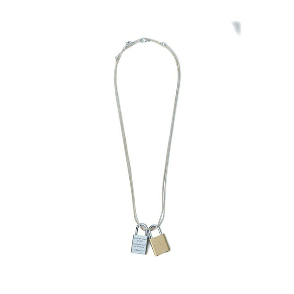 アワーレガシー メンズ 首飾り・チョー鉄道車両 付属物 Riddle padlock-pendants chain necklace Gold