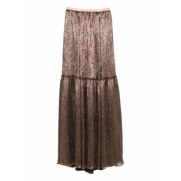 フォルテ フォルテ レディース スカート ボトムス Metallic pleated skirt Brown|asty