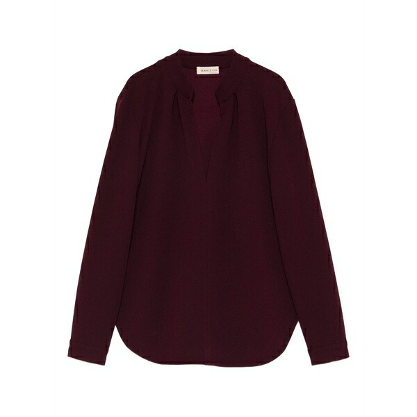 ブランカ ヴィータ レディース シャツ トップス V-neck blouse Red｜asty