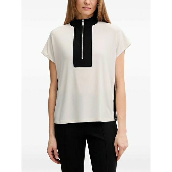 ジョセフリブコフ レディース シャツ トップス Zip-neck top Neutrals|asty