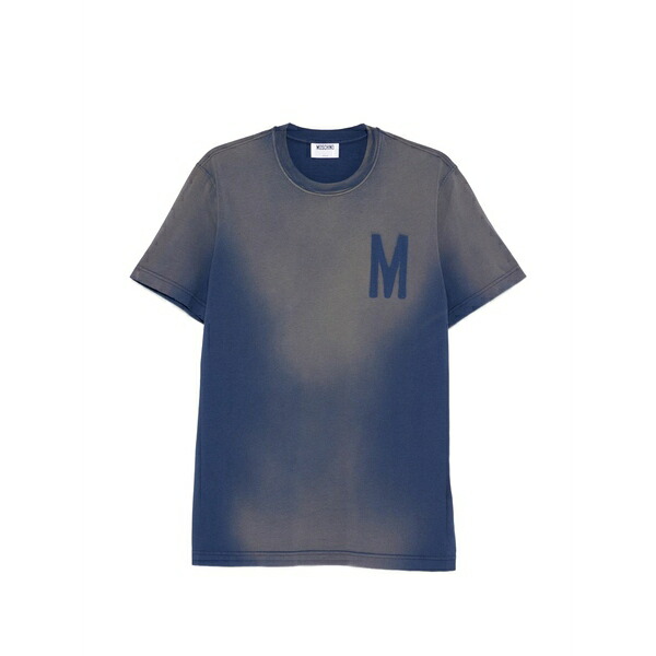 モスキーノ メンズ ティーシャツ トップス Logo-detail t-shirt Blue メンズファッション-トップス