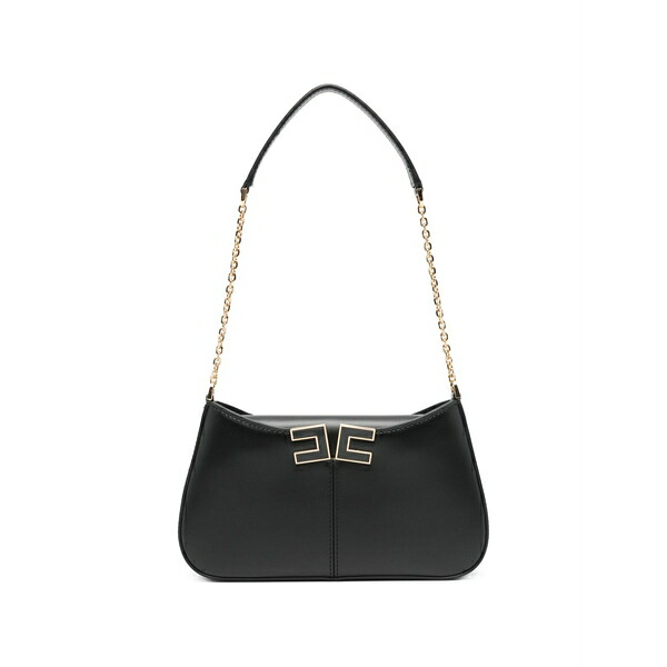 エリザベスフランキ レディース ハンドバッグ バッグ Logo-plaque shoulder bag Black|asty