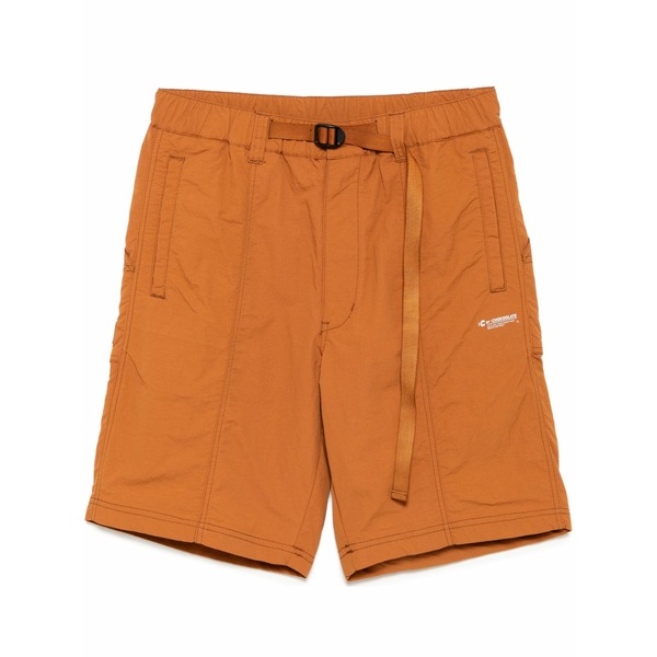 黒茶 メンズ 心地好いズボン下 ボトムス Logo-print shorts Orange ズボン・パンツ-メンズファッション
