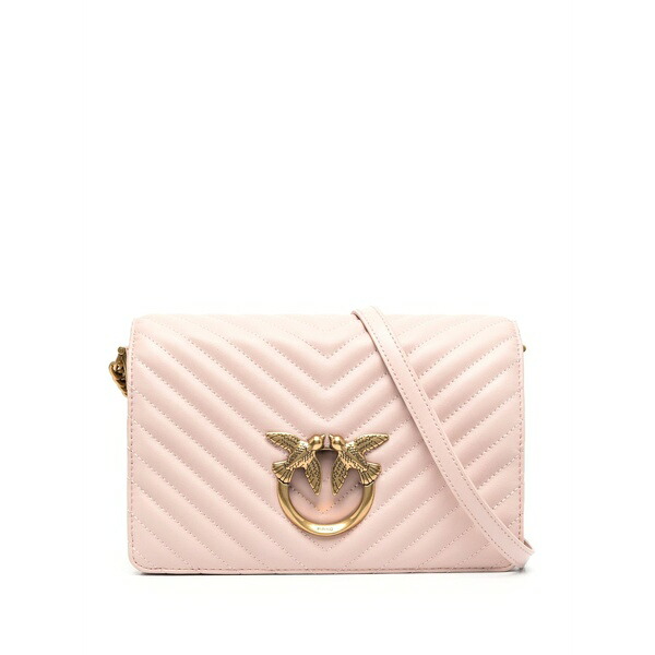 ピンコ レディース ショルダーバッグ バッグ Love quilted crossbody bag Pink