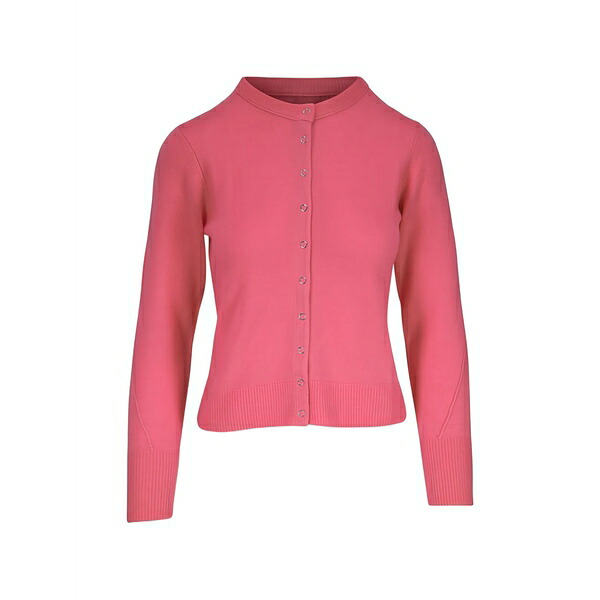 キンロスカシミア レディース カーディガン アウター Press-stud cardigan Pink|asty