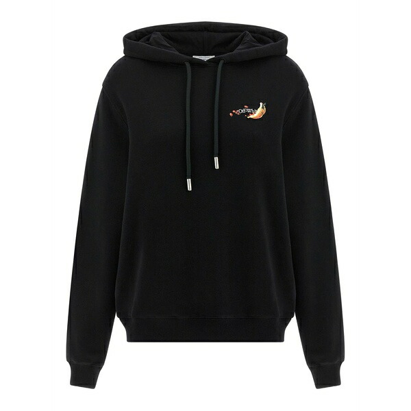 象牙色 レディース パーカー・スウェットシャツ アウター Fruits arrow hoodie Black