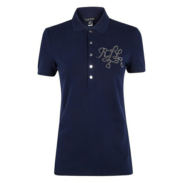 ラルフローレン レディース スポーツシャツ トップス Logo-embroidered polo top Blue