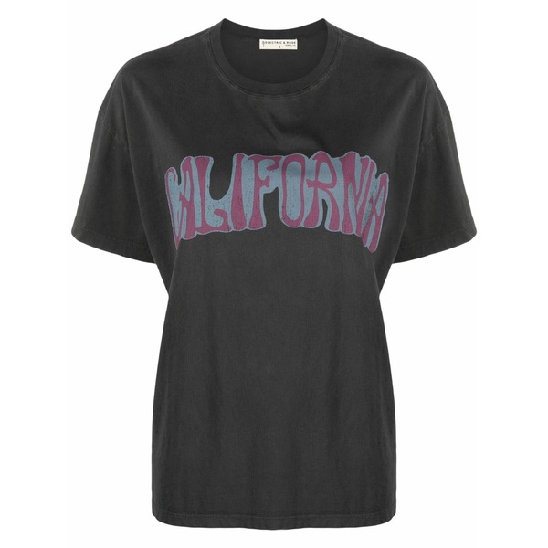 エレクトリックアンドローズ レディース Tシャツ トップス Graphic-print cotton t-shirt Grey｜asty