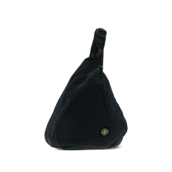 ストーンアイランド メンズ うしろ側容器に並べる・背嚢 御徒面子 Crumpled one-shoulder backpack Black
