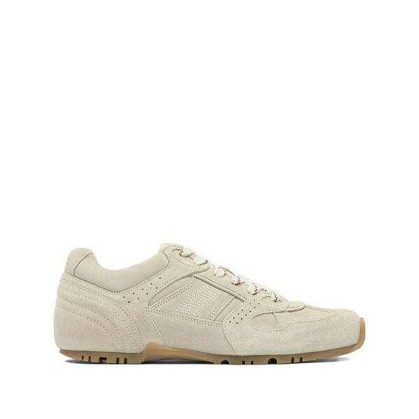 アロハス レディース スニーカー シューズ Suede leather lace-up sneakers Neutrals｜asty