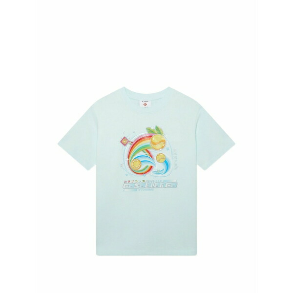 カサブランカ メンズ プルオーバー トップス Manga tennis ball t-shirt Blue