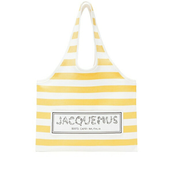 ジャクエムス メンズ ショルダーバッグ 御徒面子 Le tote logo-print bag Yellow