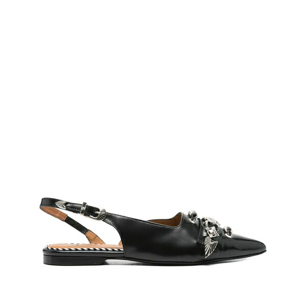 トゥーガ ピューラ レディース パンプス シューズ Buckle-embellished slingback mules Black