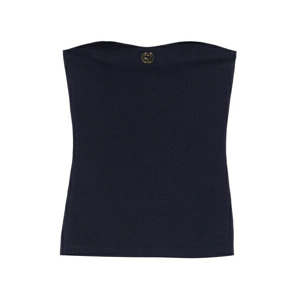 マージュ レディース Tシャツ トップス Logo bandeau top Blue|asty