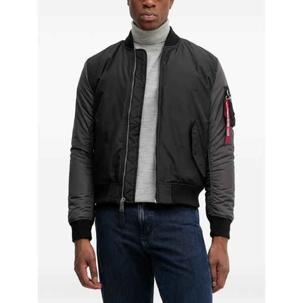 アルファインダストリーズ メンズ 上衣＆上衣 アウター Ma-1 embroidery bomber jacket Black