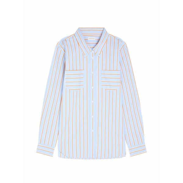 ドリス・ヴァン・ノッテン レディース シャツ トップス Striped cotton shirt Blue｜asty