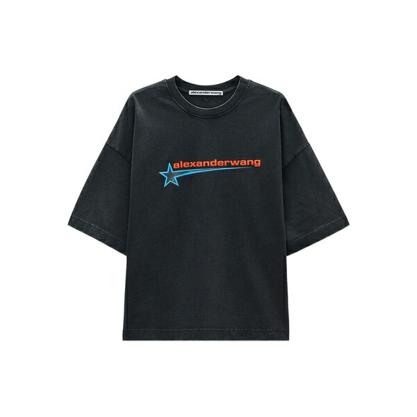 アレキサンダーワン メンズ ティーシャツ トップス Graphic-print t-shirt Black トップス-メンズファッション-Tシャツ・カットソー
