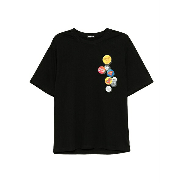 グラウンド ゼロ メンズ Tシャツ トップス Printed t-shirt Black｜asty