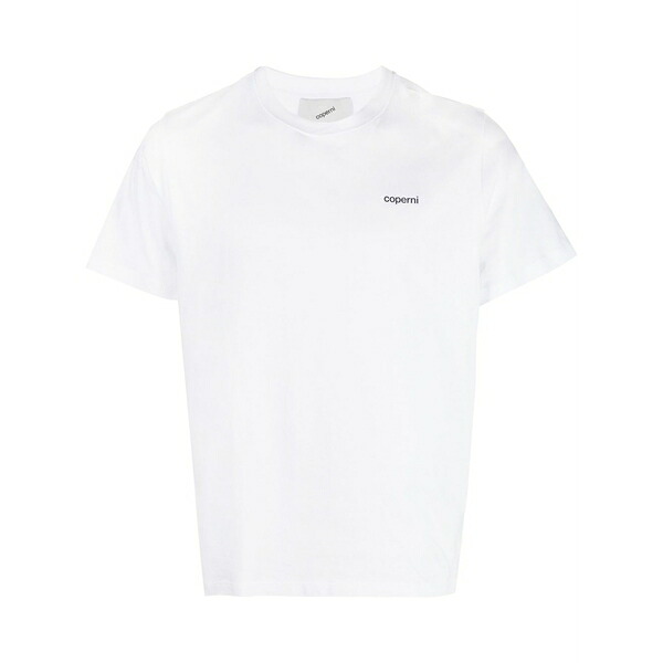 コペルニ メンズ Tシャツ トップス Logo-print cotton t-shirt White|asty