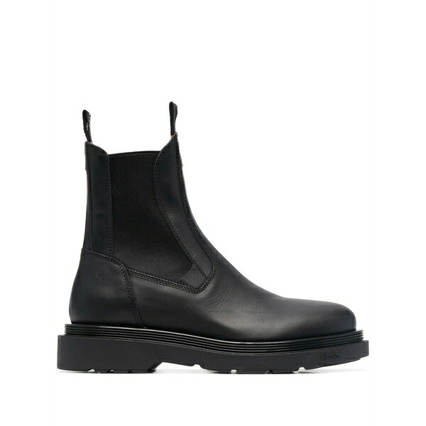 ブッテロ メンズ ブーツ シューズ Leather chelsea boots Black