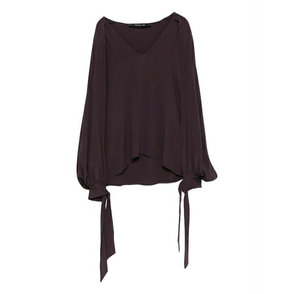 フェデリカ・トシ レディース シャツ トップス Ballon-sleeve cut-out blouse Purple｜asty 59,840円