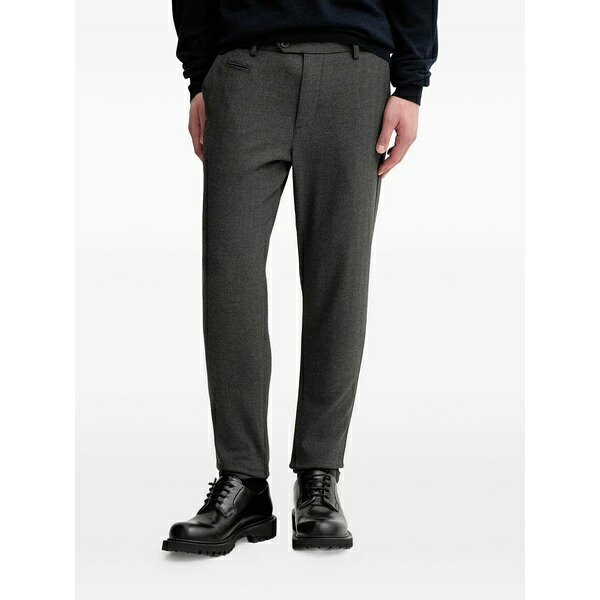 レ ドゥ メンズ カジュアルパンツ ボトムス Como herringbone trousers Grey