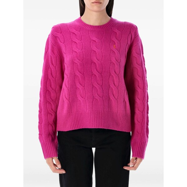ラルフローレン レディース ニット&セーター アウター Cable-knit sweater Pink|asty