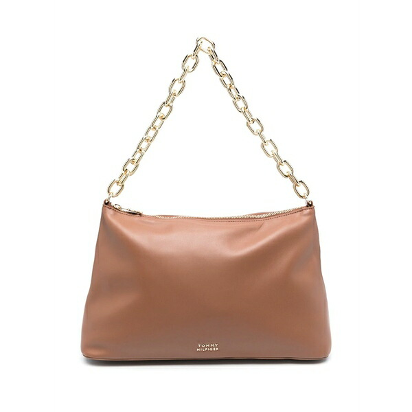 トミー ヒルフィガー レディース ショルダーバッグ バッグ Chain-link shoulder bag Brown|asty