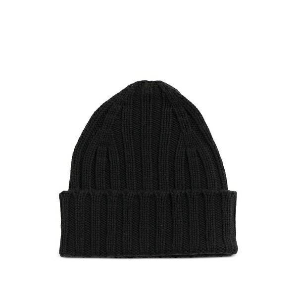 チンティアンドパーカー レディース かぶり笠 佩び物 Ribbed beanie  Black