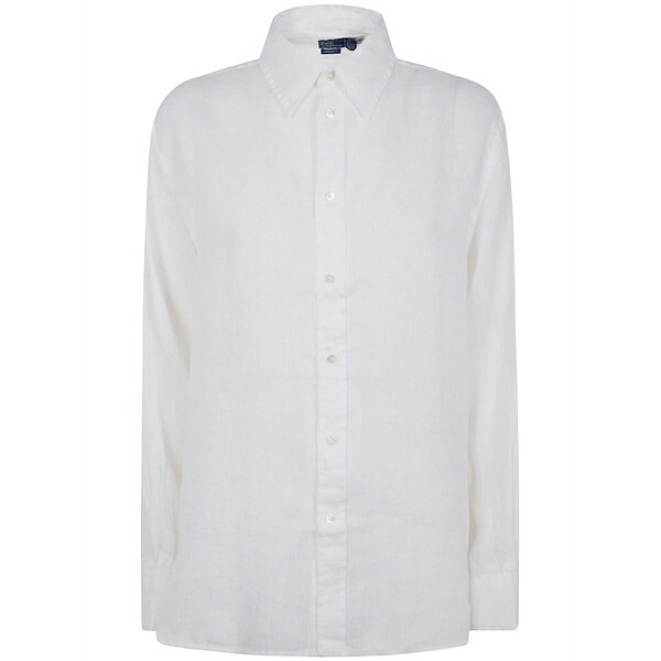 ラルフローレン レディース シャツ トップス Long-sleeve shirt White｜asty