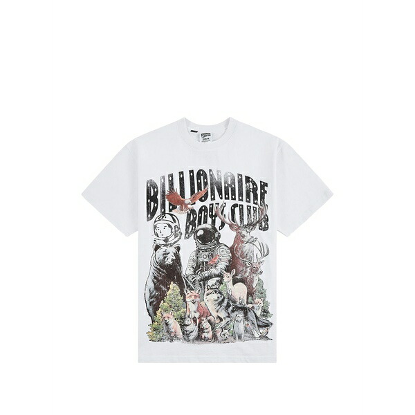 ビリオネアボーイズクラブ メンズ Tシャツ トップス Smokey graphic-print t-shirt White|asty