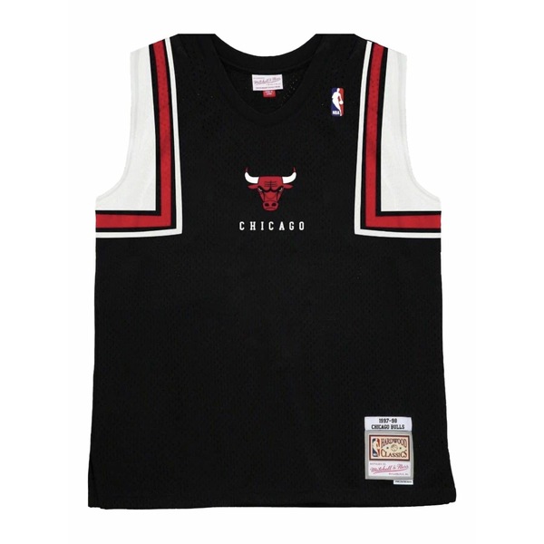ミッチェル&ネス メンズ Tシャツ トップス "nba chicago bulls 1997" authentic shooting shirt Black|asty