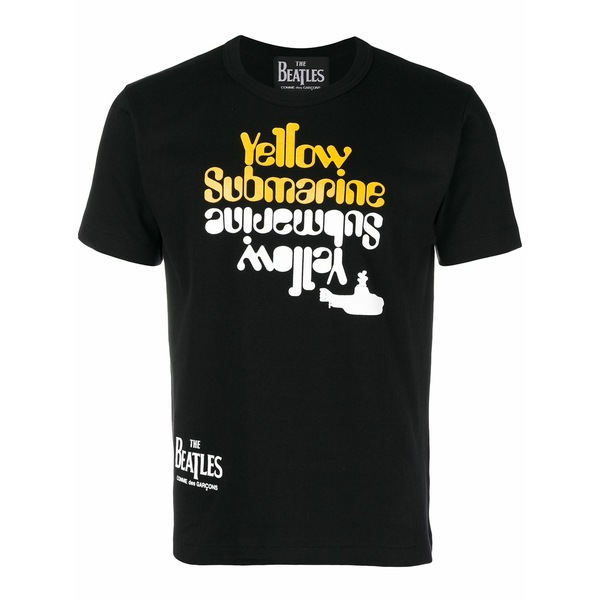 コムデギャルソン メンズ プルオーバー トップス Lyrics printed t-shirt Black