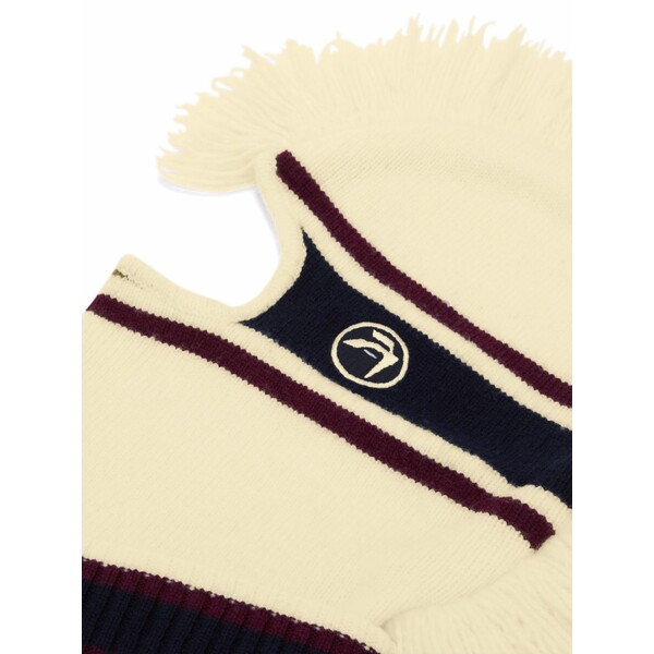アンブッシュ メンズ かぶり笠 添え物 Fringed knitted balaclava Neutrals