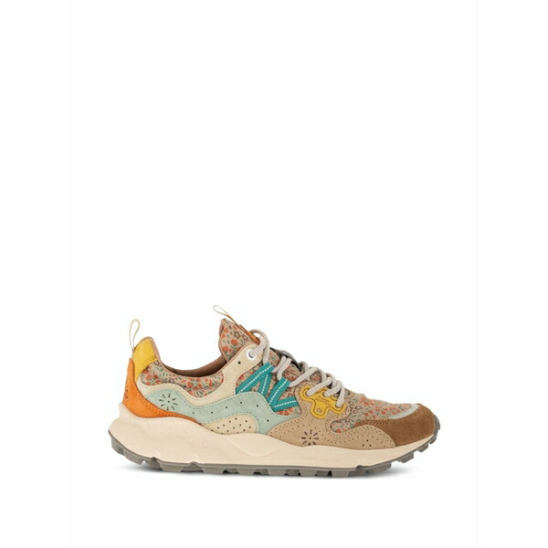 フラワーマウンテン レディース スニーカー シューズ Yamano 3 floral suede sneakers Neutrals|asty