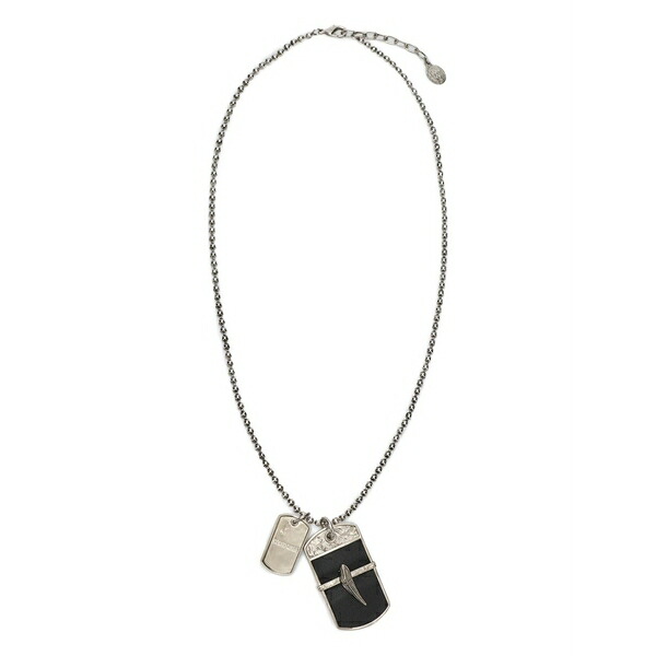 ロベルトカヴァリ メンズ 首飾り・チョー鉄道車両 付属品 Double-tag necklace Silver