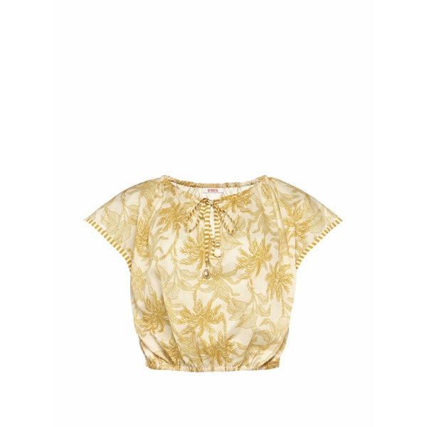 エレス レディース シャツ トップス Crocodile cropped blouse Neutrals|asty