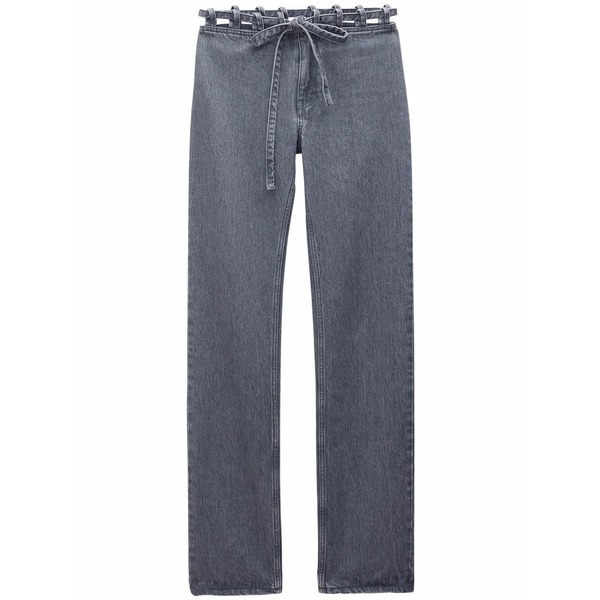 フィリッパコー レディース デニムパンツ ボトムス Lace-waist straight-leg jeans Grey