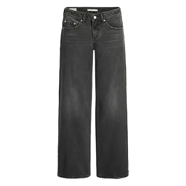 リーバイス レディース デニムパンツ ボトムス Low-rise cotton jeans Black｜asty