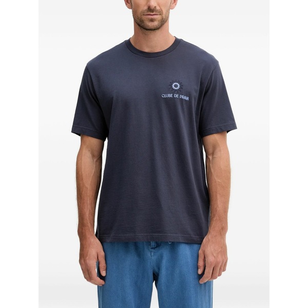 フレスコボールカリオカ メンズ プルオーバー トップス Embroidered t-shirt Blue