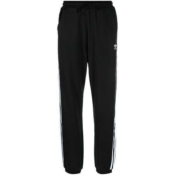 アディダス レディース カジュアルパンツ ボトムス Embroidered-logo detail track pants Black|asty