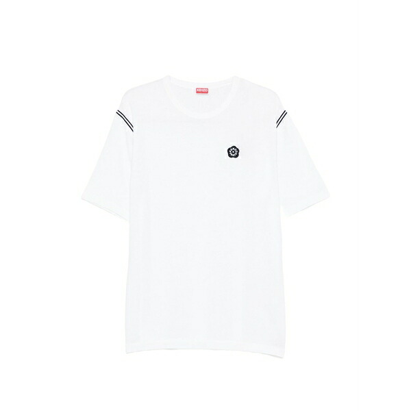 ケンゾー メンズ Tシャツ トップス Stripe patch t-shirt White|asty