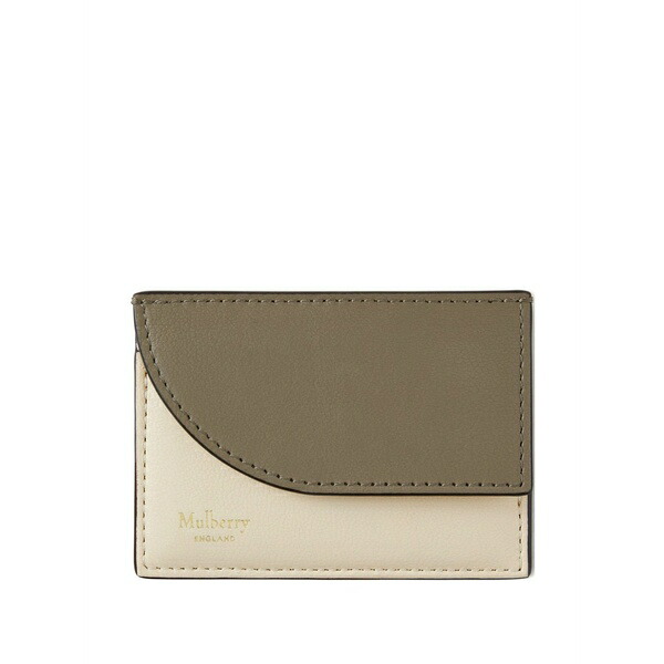 マル木ノ実 レディース 札入れ 佩び物 Curved-pocket cardholder Green