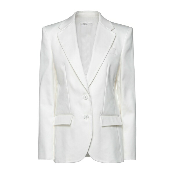 【送料無料】 フィロソフィーデロレンゾセラフィーニ レディース ジャケット＆ブルゾン アウター Blazers White
