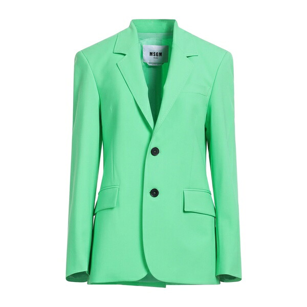 【送料無料】 エムエスジイエム レディース ジャケット&ブルゾン アウター Blazers Green