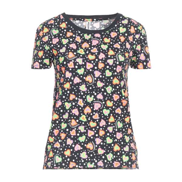 【送料無料】 モスキーノ レディース Tシャツ トップス T-shirts Black